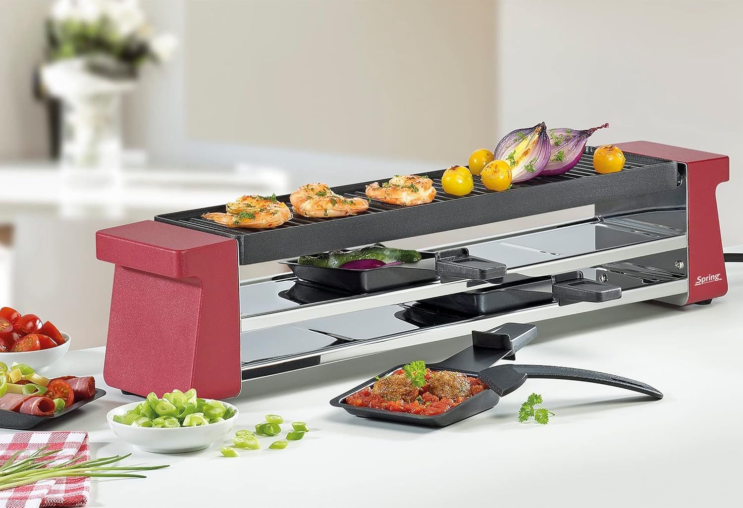 Raclette Raclette für 4 Personen COMPACT in rot