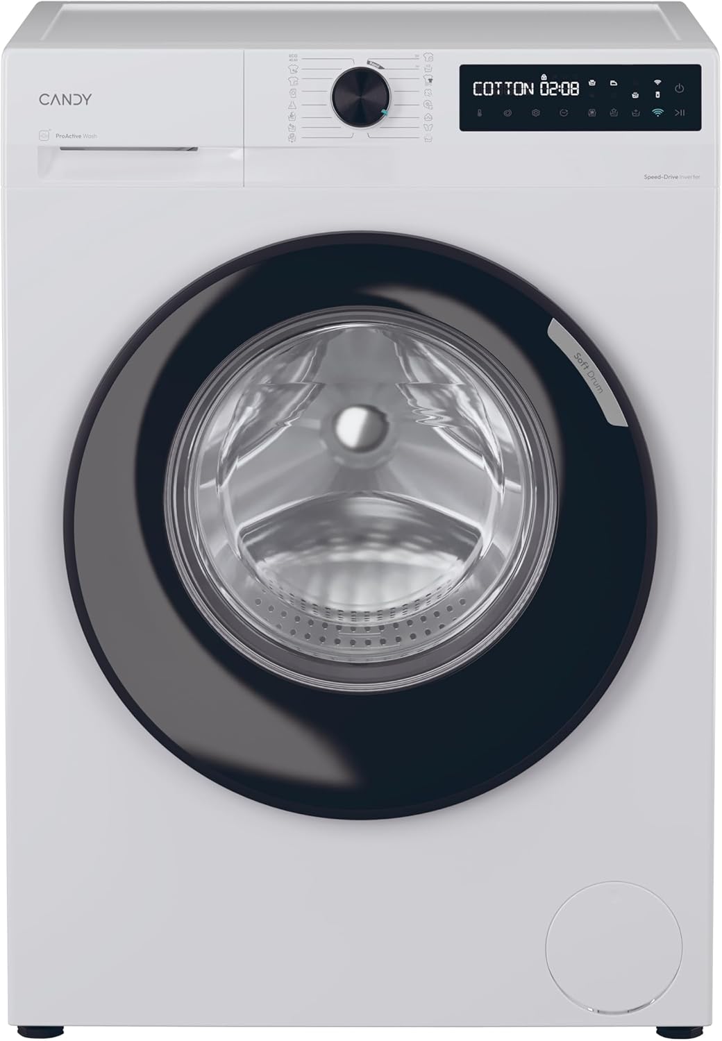CANDY MINIAQUA CW50-BP12307G-S, LAVATRICE A CARICA FRONTALE, 5 KG, 1200 GIRI, Programmi rapidi, Antipiega, Partenza ritardata, Grigio/Bianco, 70x51x45 [Classe di efficienza energetica A]