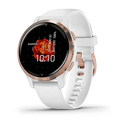 Garmin Venu 2S, Smartwatch AMOLED 1,1", Cassa da 40mm, Autonomia 10 giorni, Garmin Pay, Musica,  25 Sport, GPS, Cardio, SpO2 (Rose Gold & White) : Elettronica