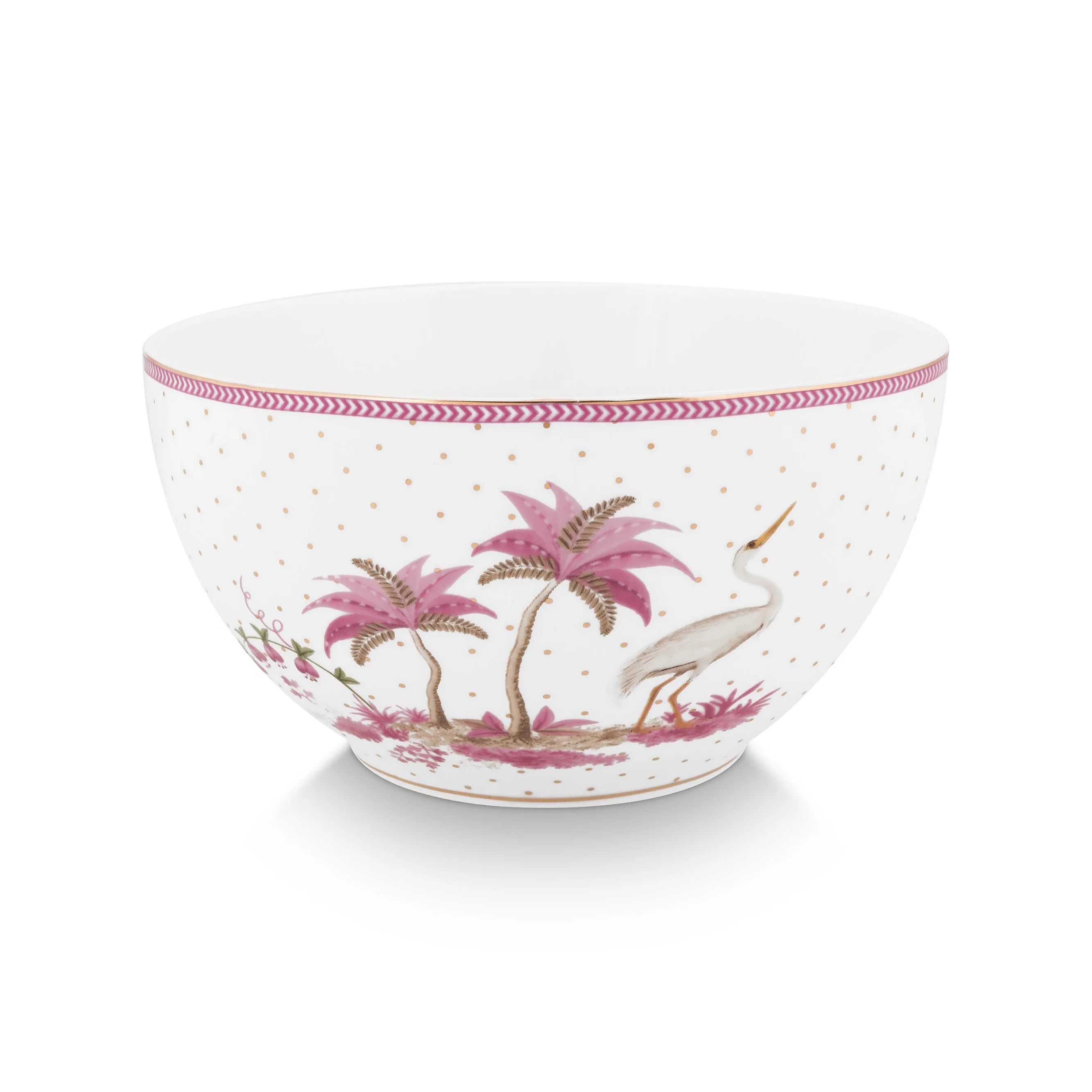 Bowl Jolie Dots Gold Pink �C 18cm | Elegant Porcelain Tableware