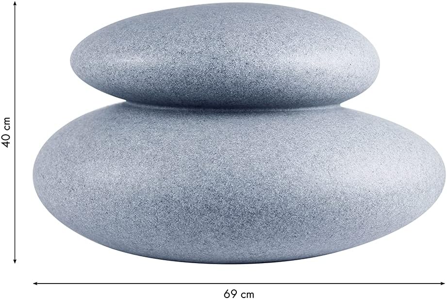 8 seasons design Shining Stone XL, LED Steinleuchte (stone), E27 Fassung inkl. Leuchtmittel in warmweiß, beleuchteter Dekostein, Pool, Yoga, Badezimmer-Lampe, innen & außen