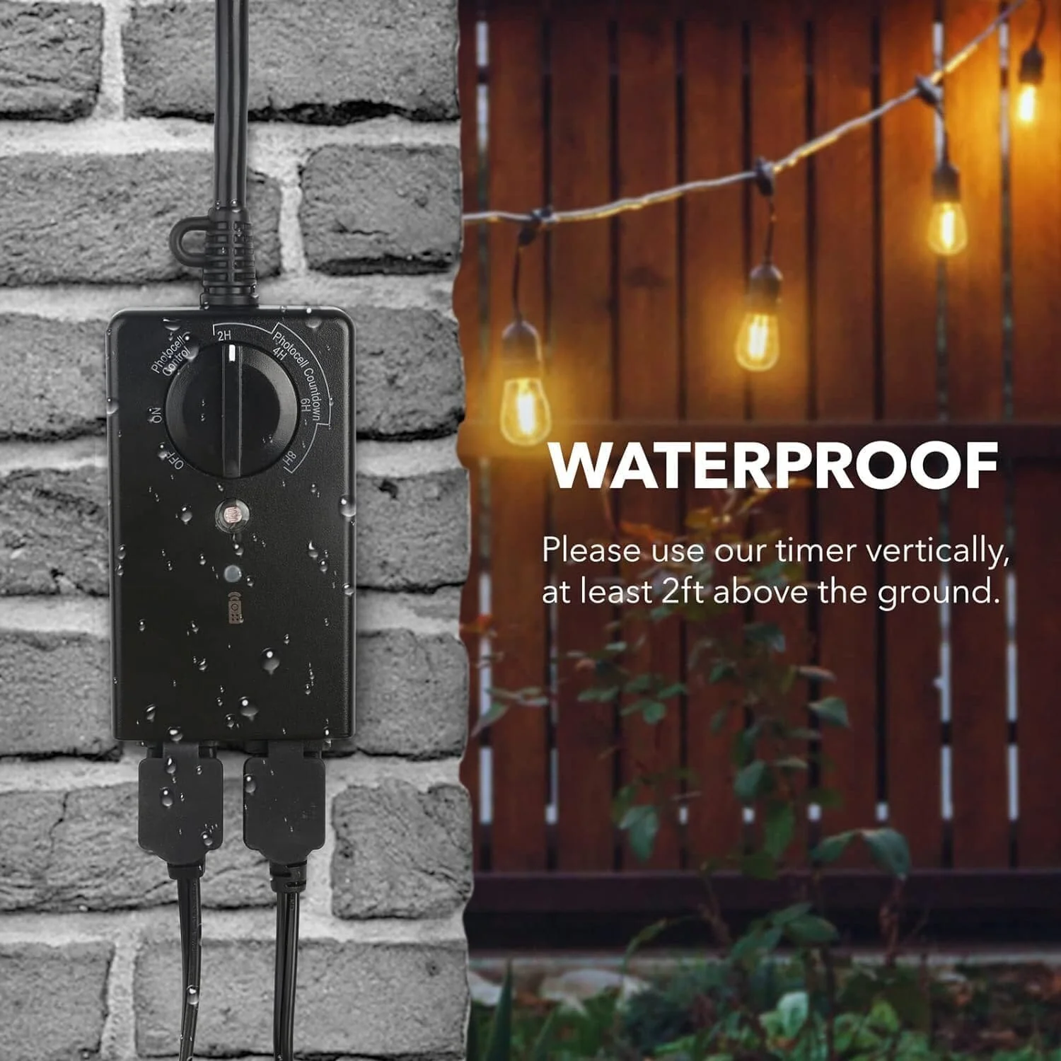 Photocell Dusk to Dawn Timer with Long Range Remote Control