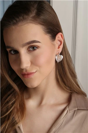 Newbridge Silverware Textured Leaf Earrings