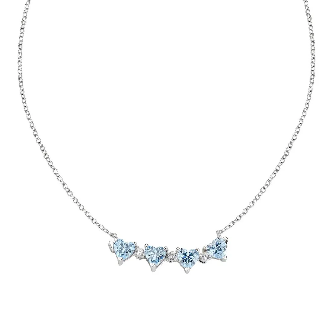 Collana Amen Quadricuore magnetica pietre azzurre CLPMHBAC