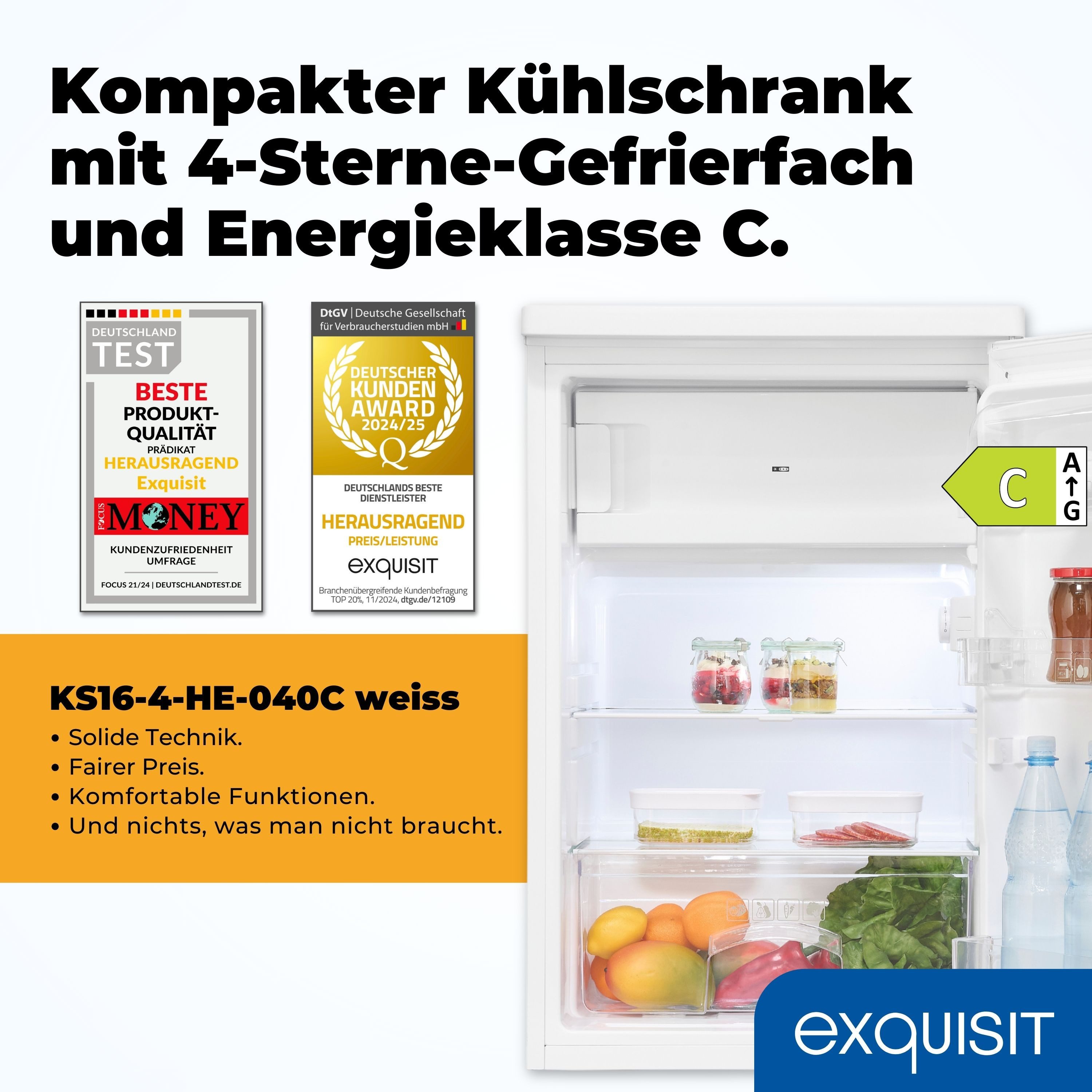 Kühlschrank KS16-4-HE-040C weiss