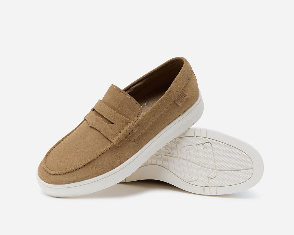FitFlop RALLY M?nner Camel Wildleder Loafers