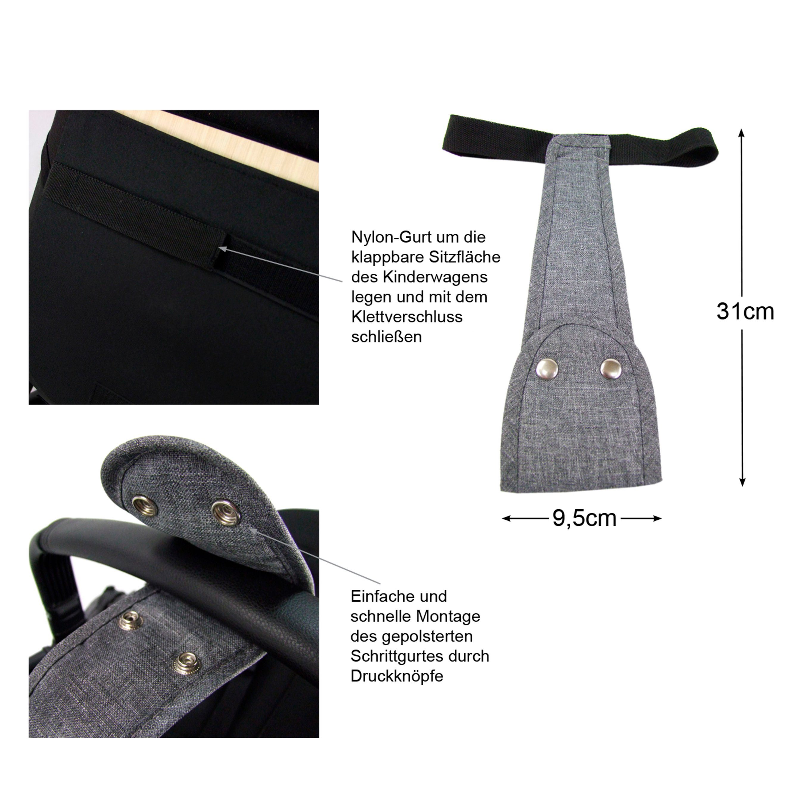 Jogger-Kinderwagen Schrittgurt Rutschgurt Haltegurt für Kinderwagen z.B. Bugaboo