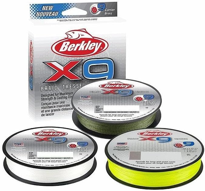 Berkley X9 geflochtene Angelschnur – 9-fache geflochtene Schnur zum Salzwasser- und Süßwasserangeln