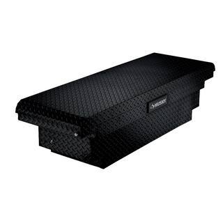 Husky 61.86&prime;&prime; Matte Black Aluminum Low Profile Truck Tool Box for Mid Size Trucks
