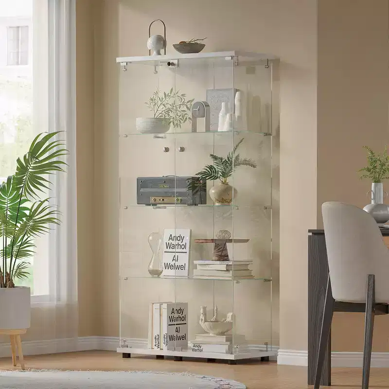 64.5 X 32 Glass Display Cabinet Curio Cabinet with Lock