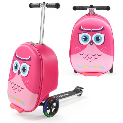 VEVOR Scooter Koffer max. 50kg Reisekoffer Kinder 20L Fassungsvermögen Pink