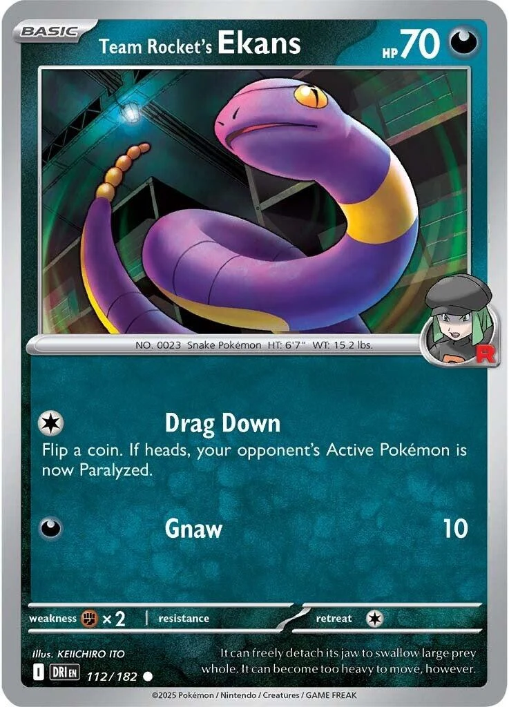 Team Rocket's Ekans (112/182) (DRI)