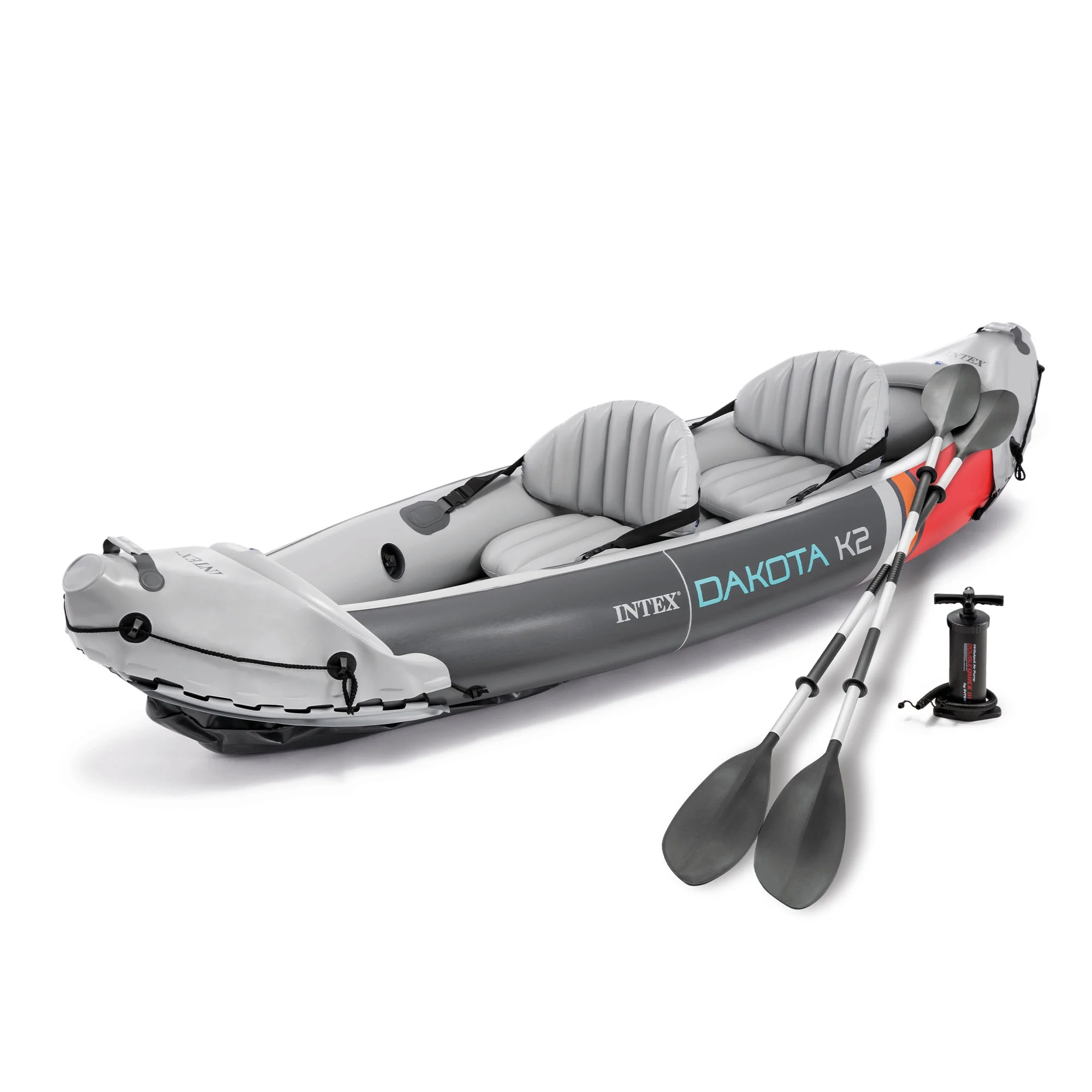 2025 Intex Dakota K2 Vinyl Opblaasbare Kajak voor 2 Personen, met Peddels en Pomp ?C Open Doos