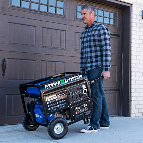 DuroMax XP12000EH Dual Fuel Generator &ndash; 12,000W Gas/Propane, 457cc 4 Stroke Engine, EPA/CARB Compliant