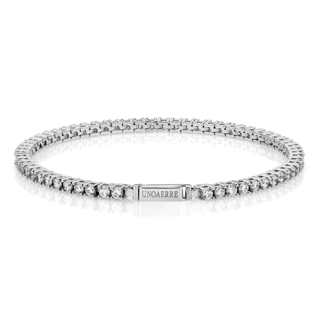Bracciale Unoaerre Tennis in argento pietre bianche 2,5 mm 6365