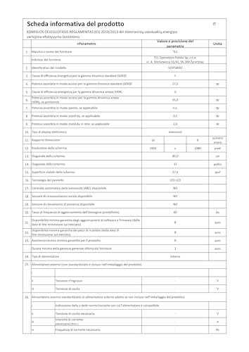 TCL 32SF540 TV 32