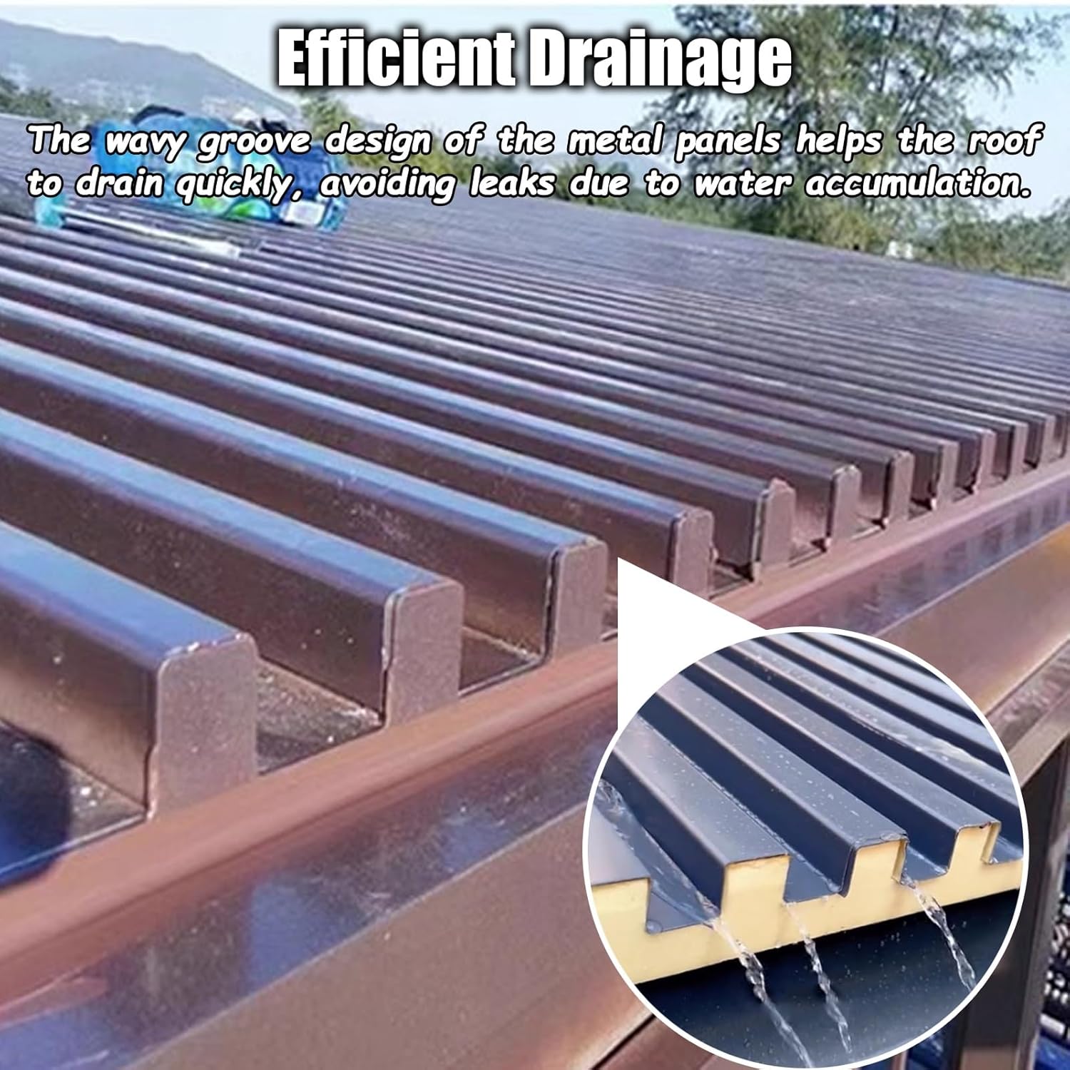 Dachplatten aus Aluminiumlegierung, isolierte Verkleidungsplatte, vielseitige Markisenabdeckung für Heimprojekte, langlebige Dachpaneele