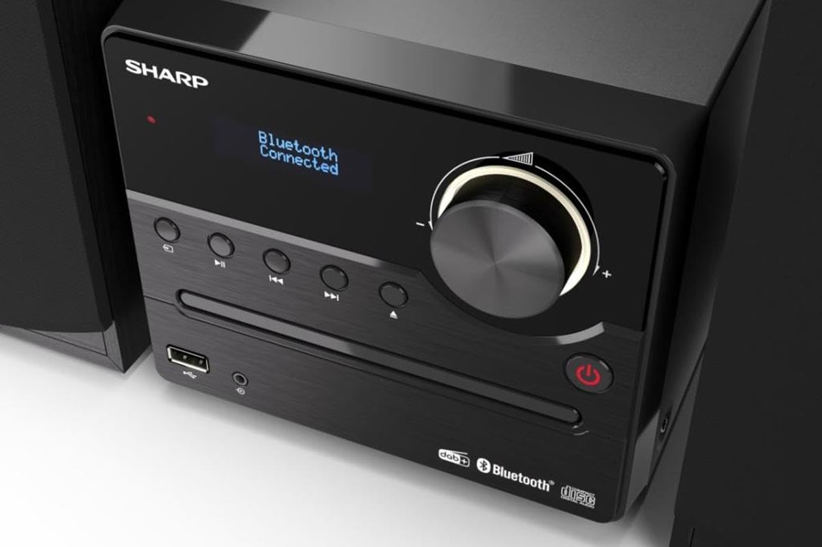 SHARP XL-B517D (BK) Stereo Sound System (45 Watts, Digital Radio with DAB+ and FM Tuner, Bluetooth) Black