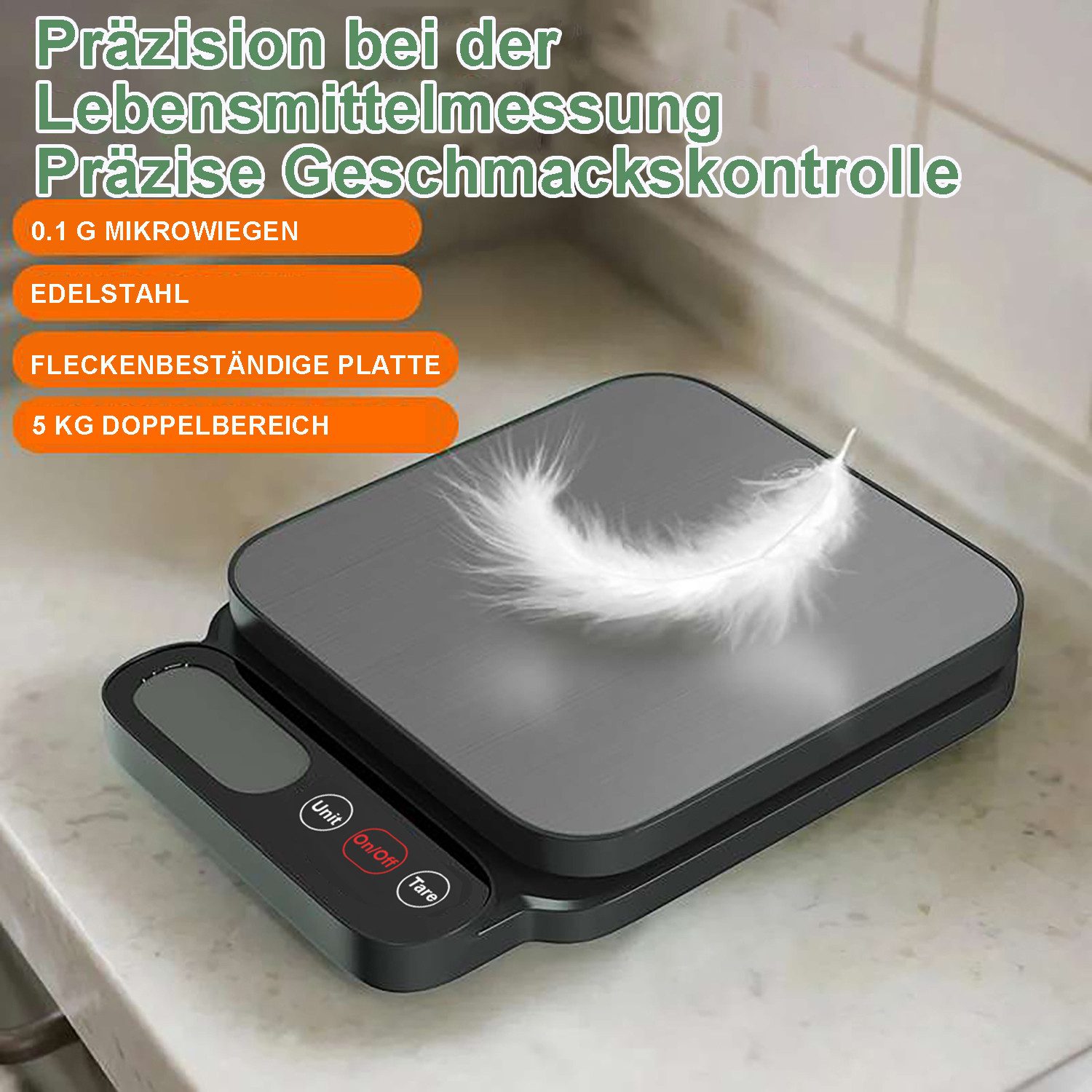 Küchenwaage Digitale Küchenwaagen, Küchenwaagen aus Edelstahl