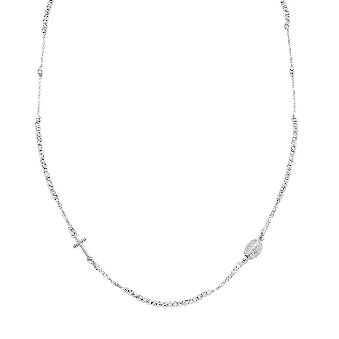 Collana Amen stile Rosario giro collo con sfere diamantate CLCRMIBBD3