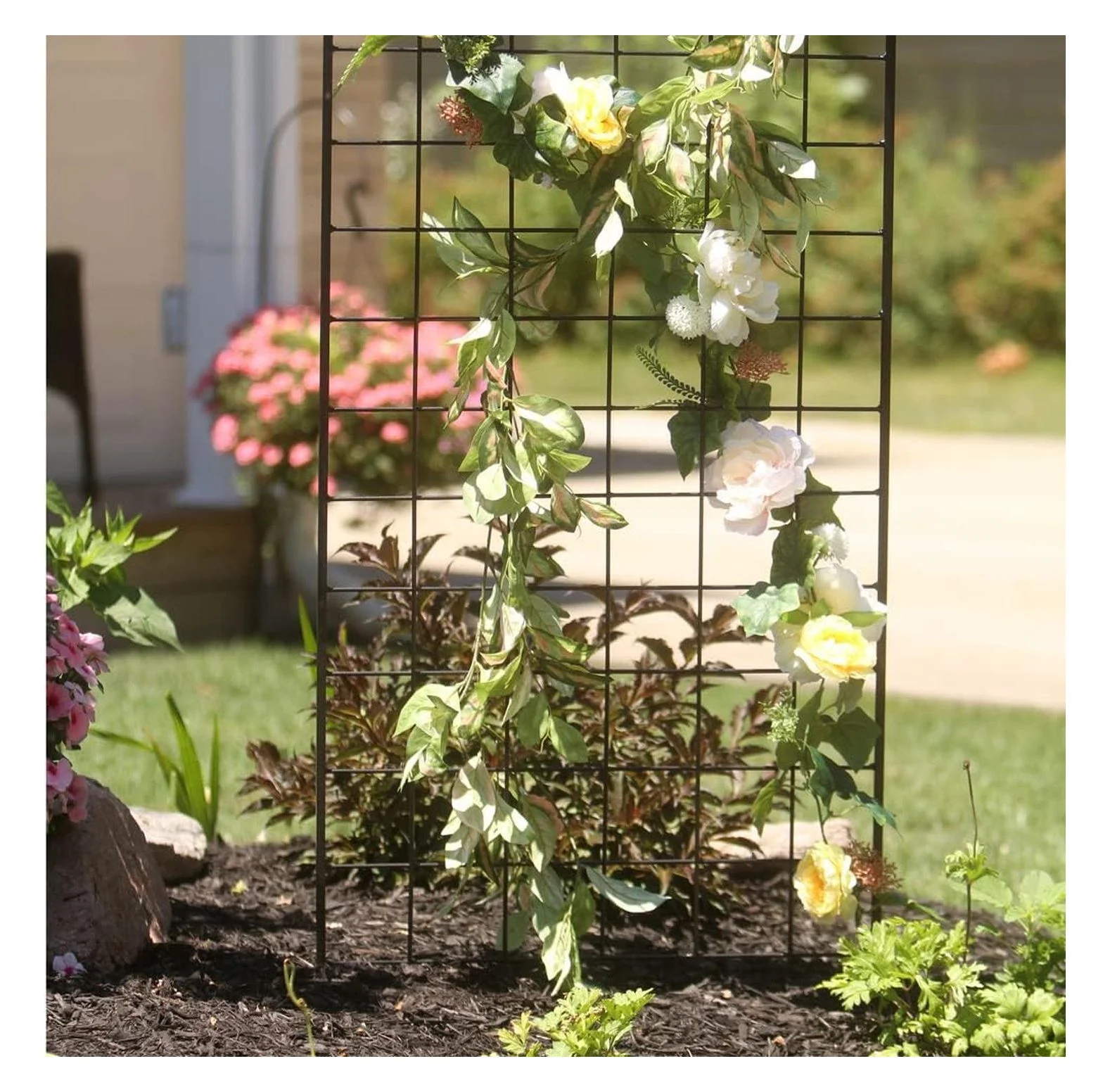 American Garden Works STNMB Narrow Screen Trellis, Black 64.25