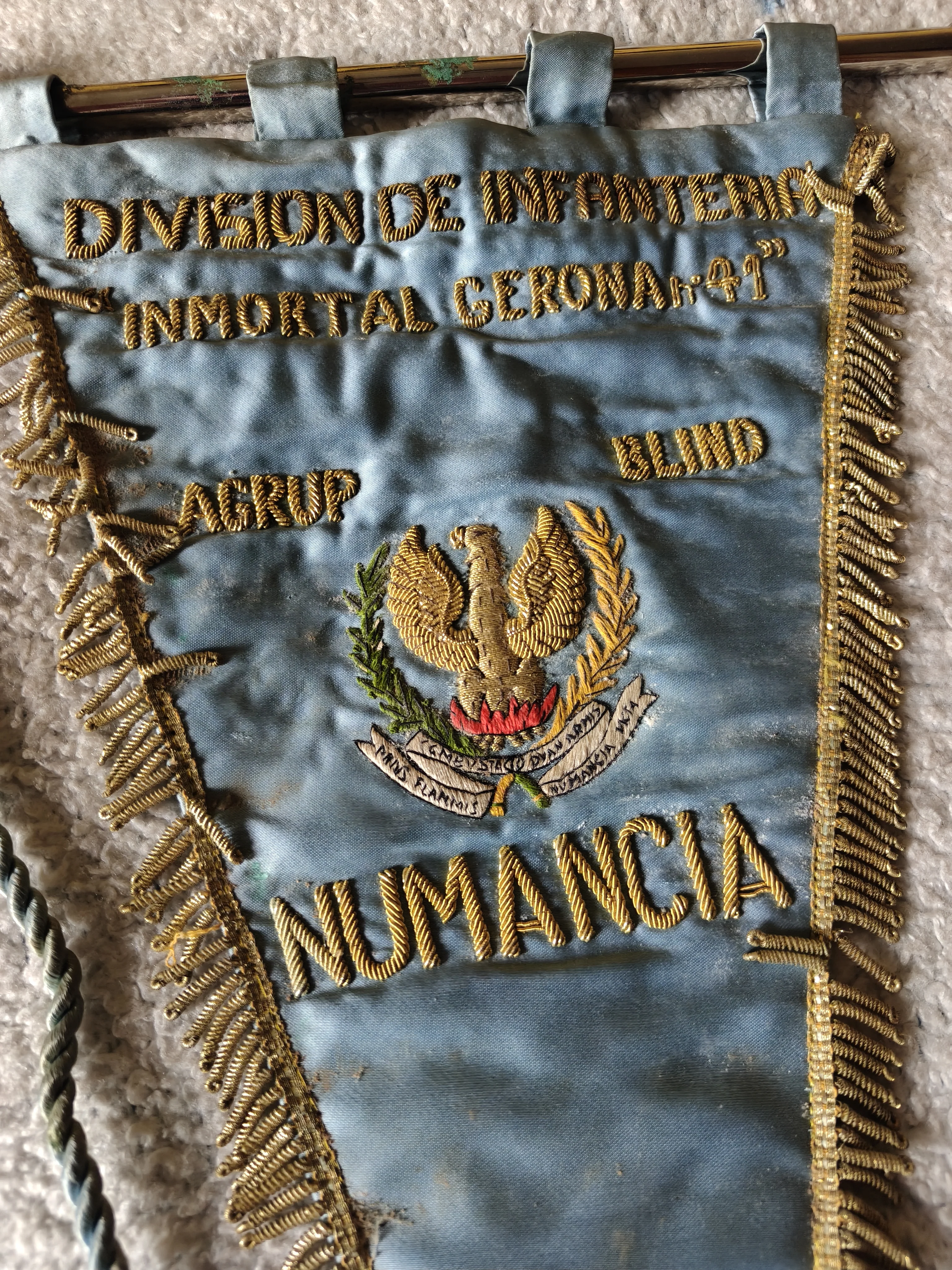 Bander��n Divisi��n Numancia Gerona. ��poca Franco