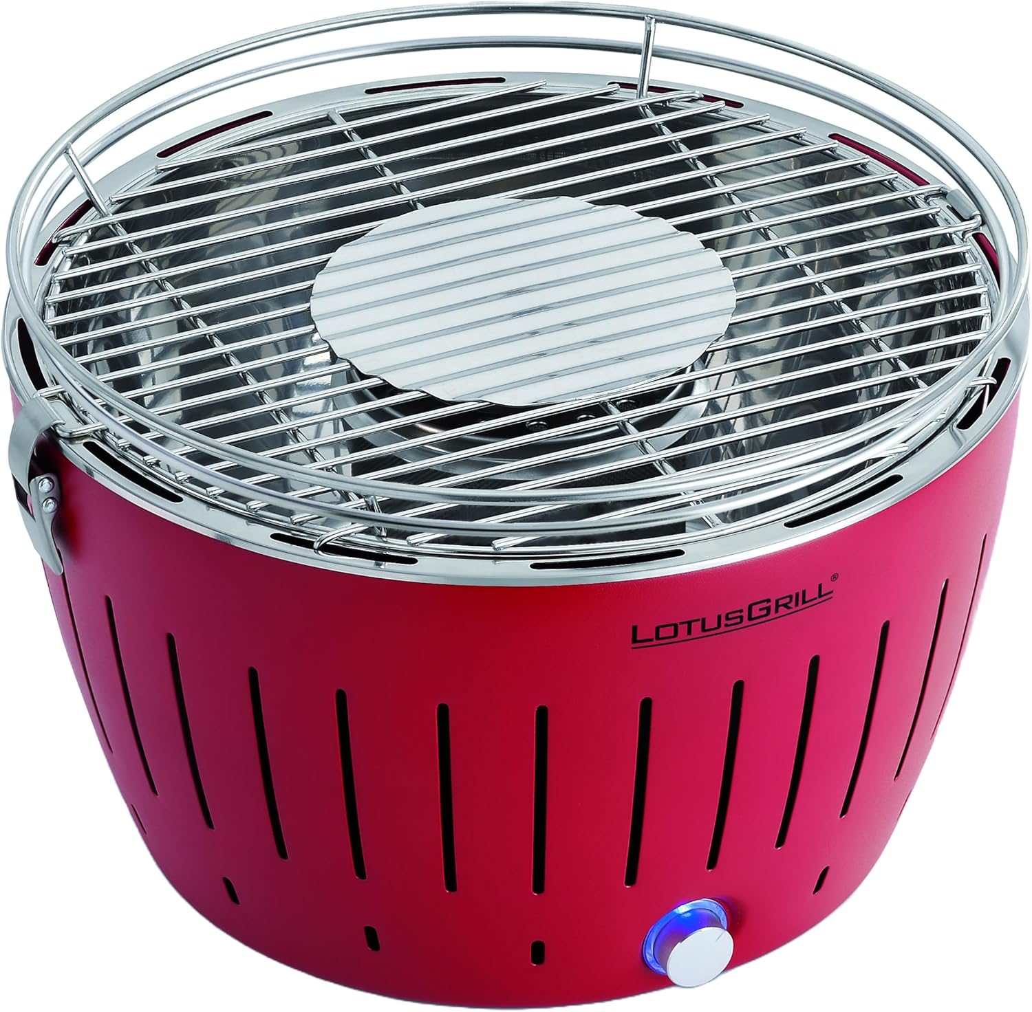 LotusGrill Standard G34 U RD Barbecue con cavo di alimentazione USB, 35 x 23,4 cm, Rosso