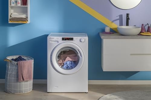 Candy Smart Pro Inverter Lavasciuga Slim 6+4 Kg, Libera Installazione, 1400 Giri, Classe A-20%, Programmi Rapidi, Connessa, App hOn, AxLxP 85x60x45, Bianca - COW 4644TWM61-S