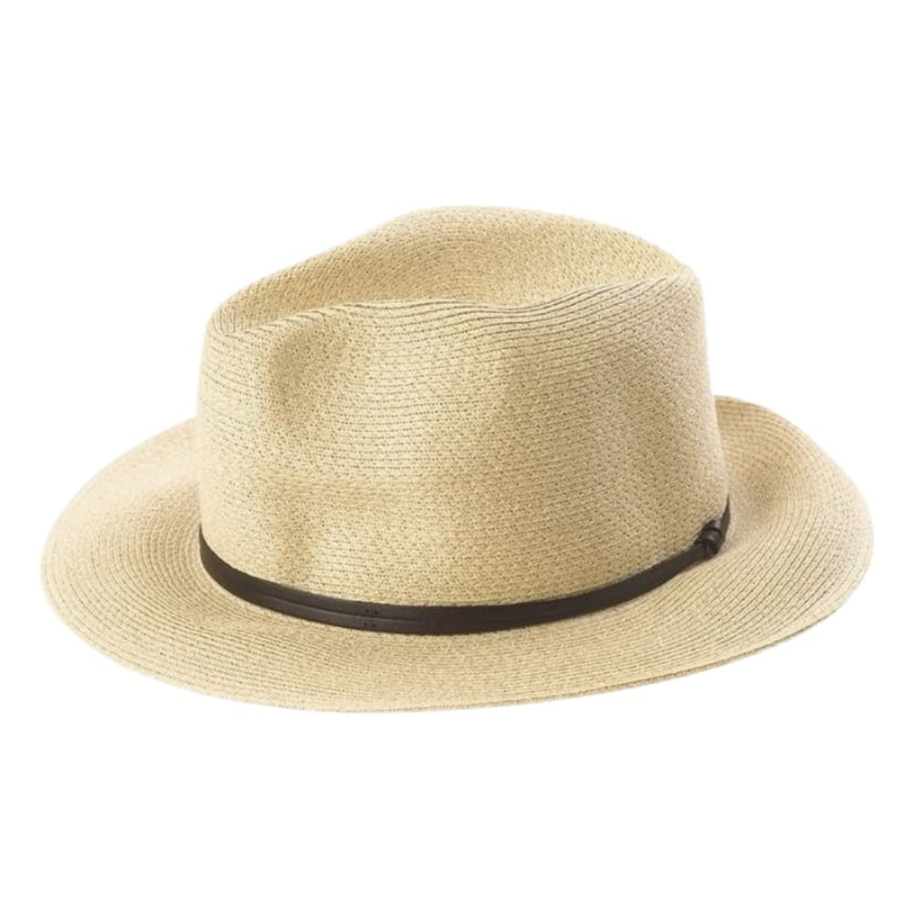 Plaited Paper Hat �?Mastic | Luxury Sun Hat with Leather Band
