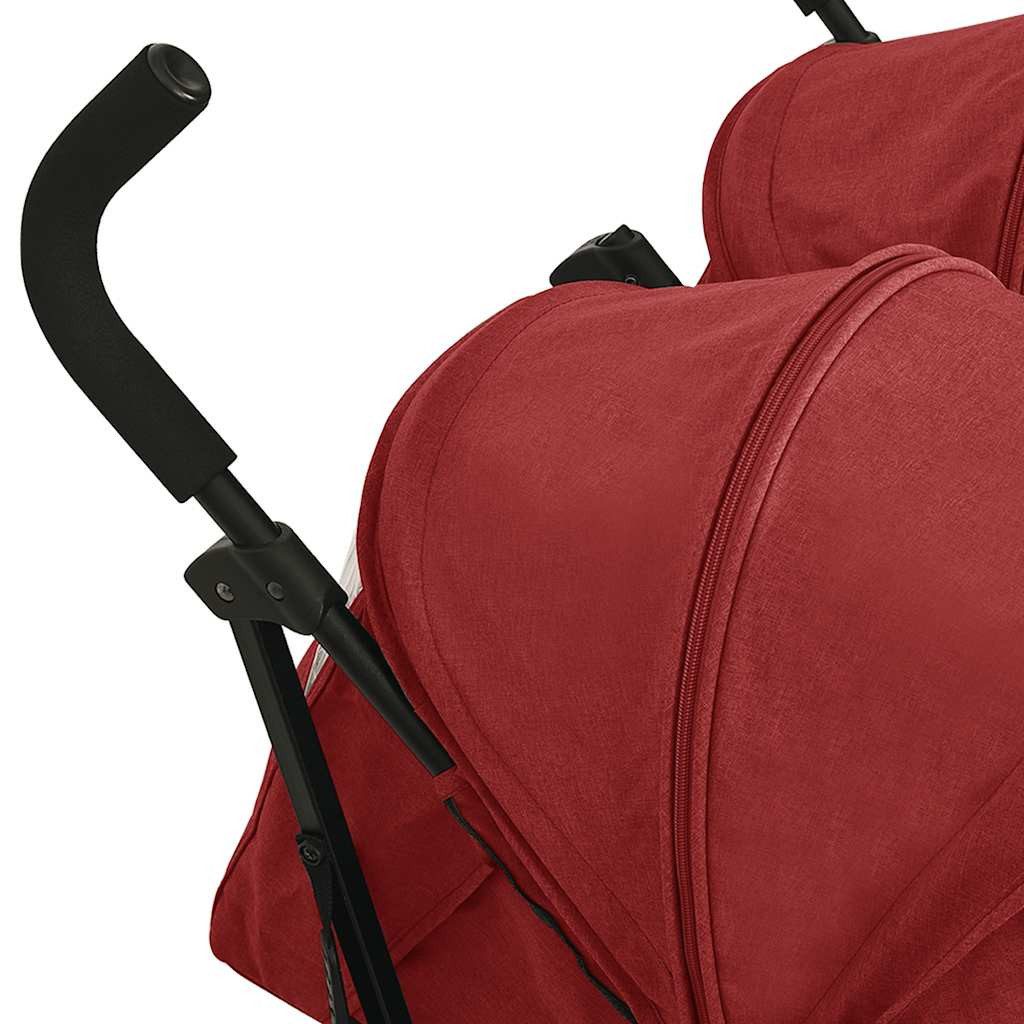 Kinder-Buggy Geschwisterwagen Rot Stahl