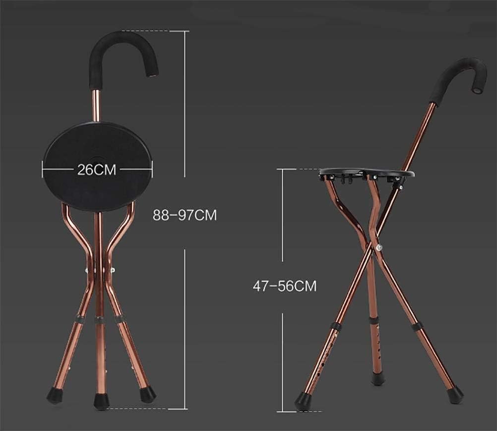 Sport Walking Cane Sitzstativ Klappständer Stick Leichter Reisestock Einstellbar,Krücken