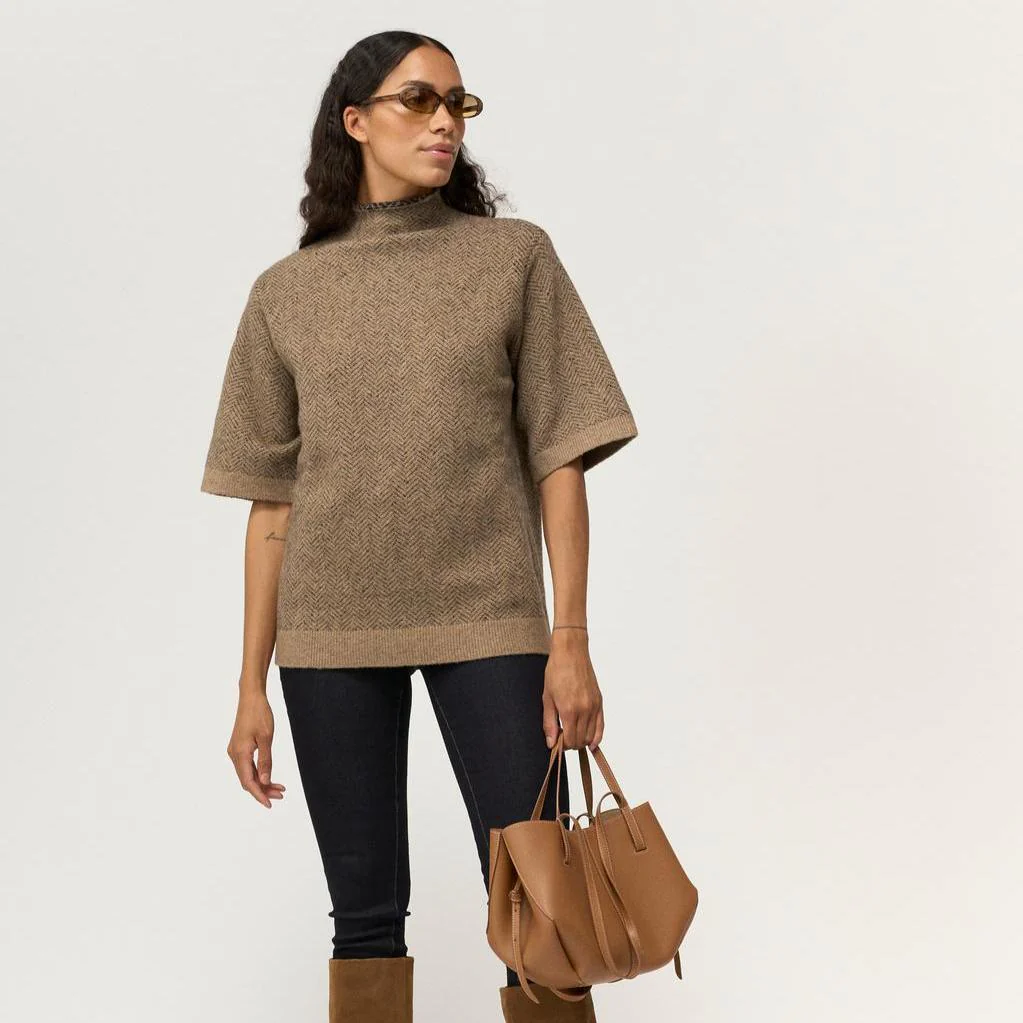 Ronda Funnel Knit Jumper | Cozy Wool Blend for Effortless Style