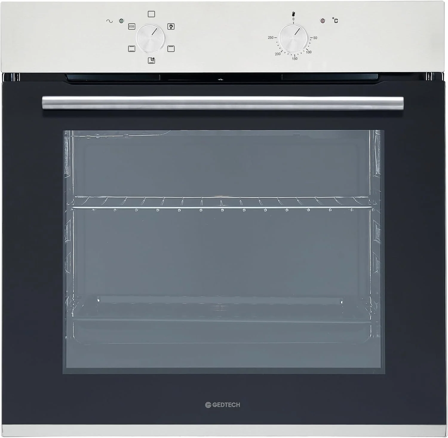 GEDTECH Backofen, 76 L, Silber, Einbau- GFO76IX, Grill, Kalttür, Dampffunktionen (Edelstahl)