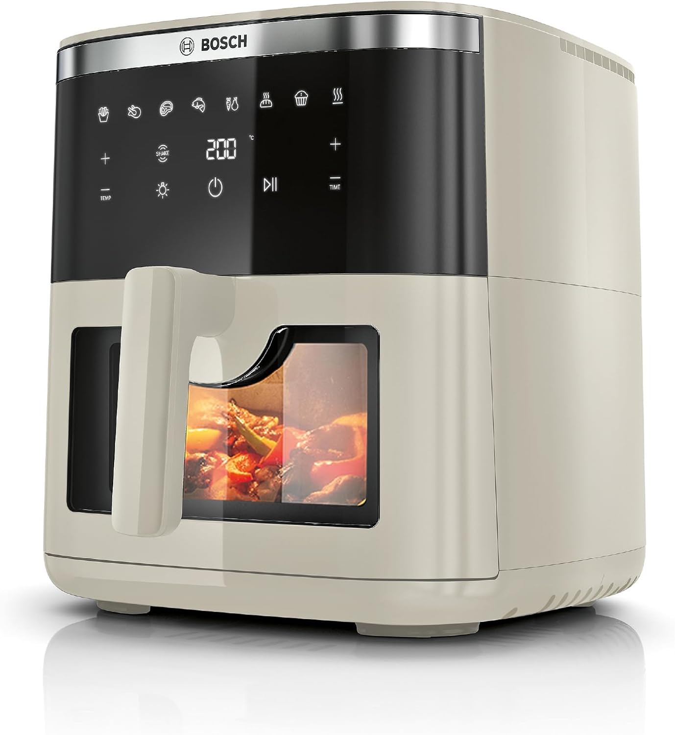 Bosch MAF671C0 Friggitrice ad Aria XXL 7,2 Litri, Finestra Illuminata,Beige