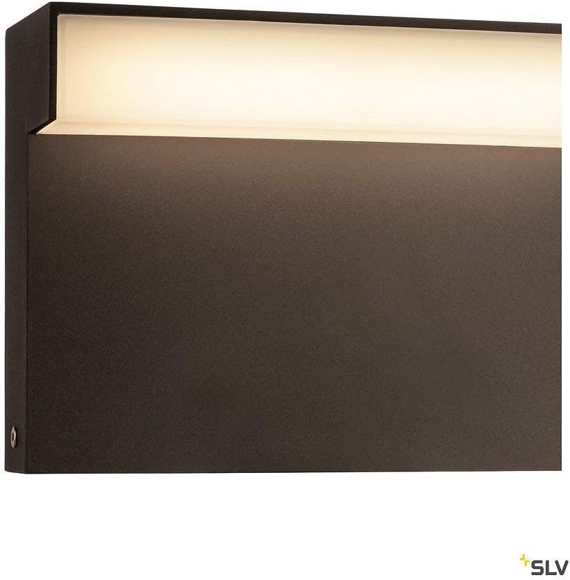 SLV Stehleuchte L-LINE OUT 30 FL/LED Außen-Beleuchtung für Wege, Wände, Eingänge, Outdoor Garten-Lampe / IP65 11.5W 810lm anthrazit, 1003536