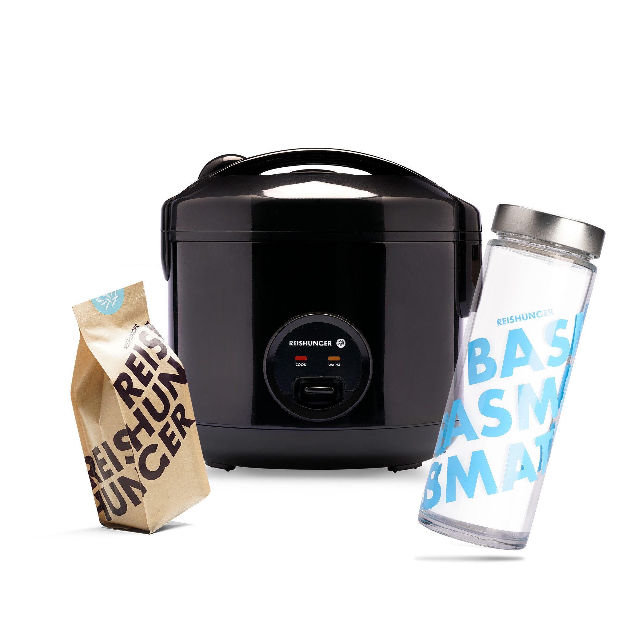 Reiskocher REISHUNGER Basis Reiskocher, schwarz, 1,2L – Kennenlernset