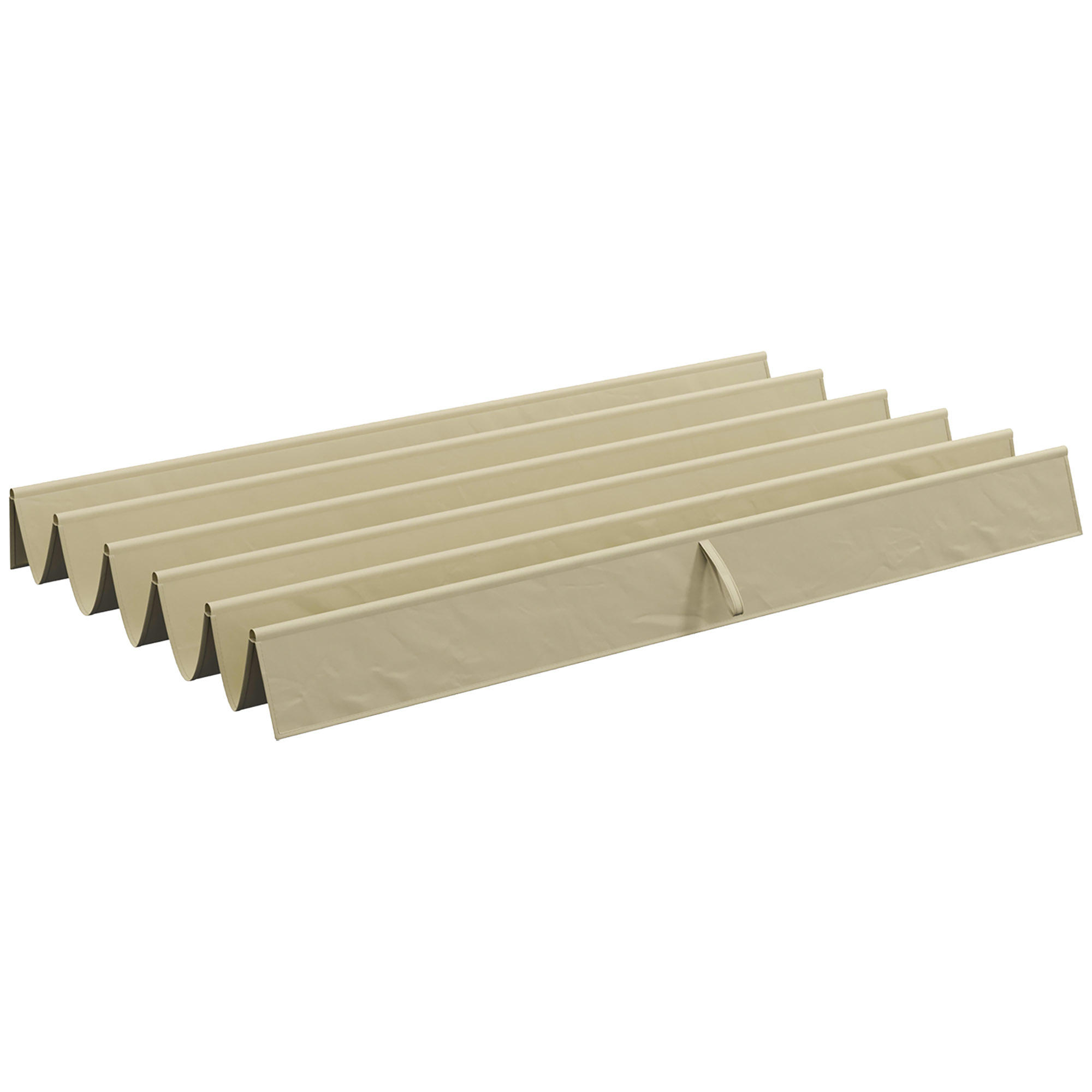 Outsunny Ersatzdach für 3 x 3 m Pergola, einziehbar, mit Regenabflusslöchern, wetterfest, Polyester, Beige