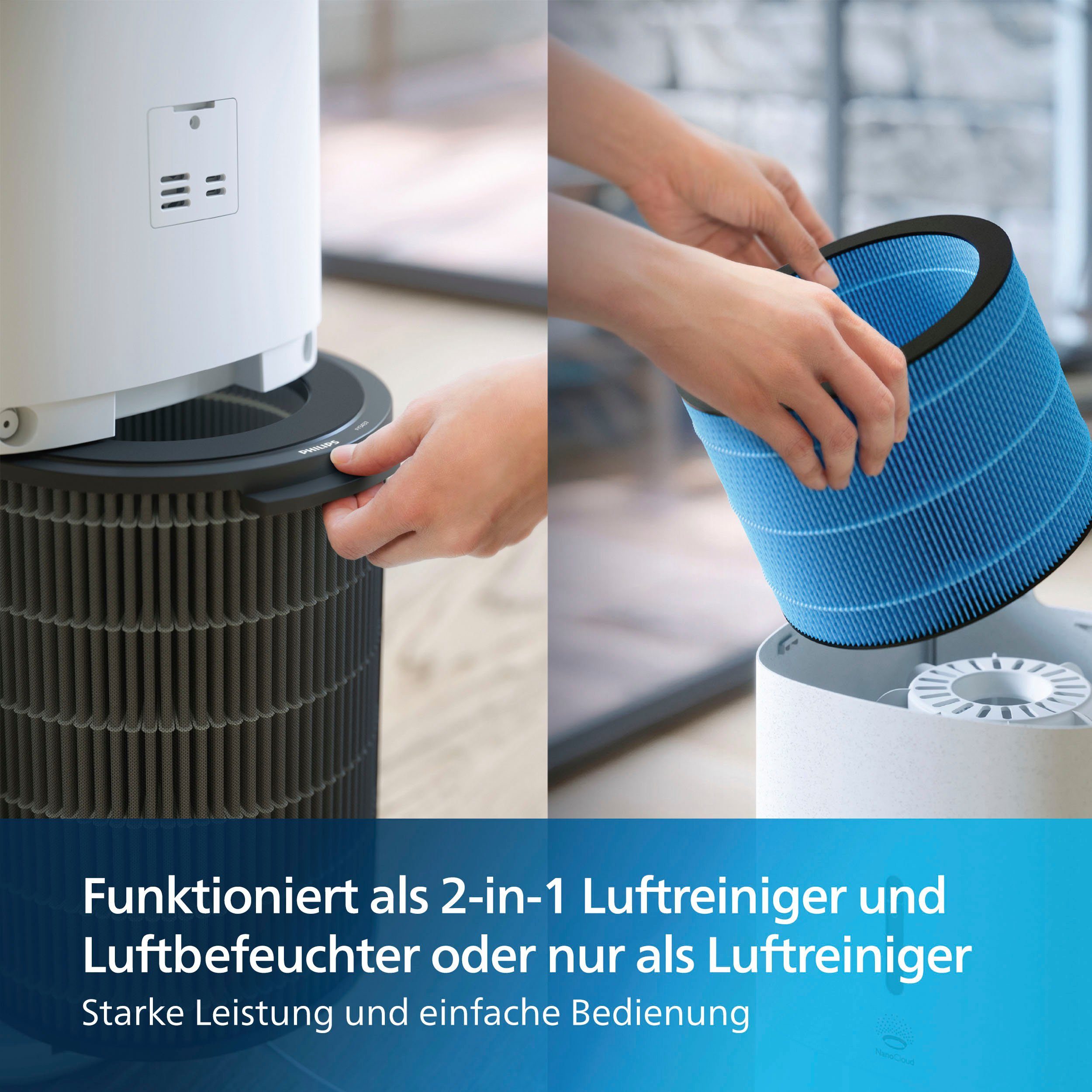 Kombigerät Luftbefeuchter und -reiniger AC3737/10 3000 Series