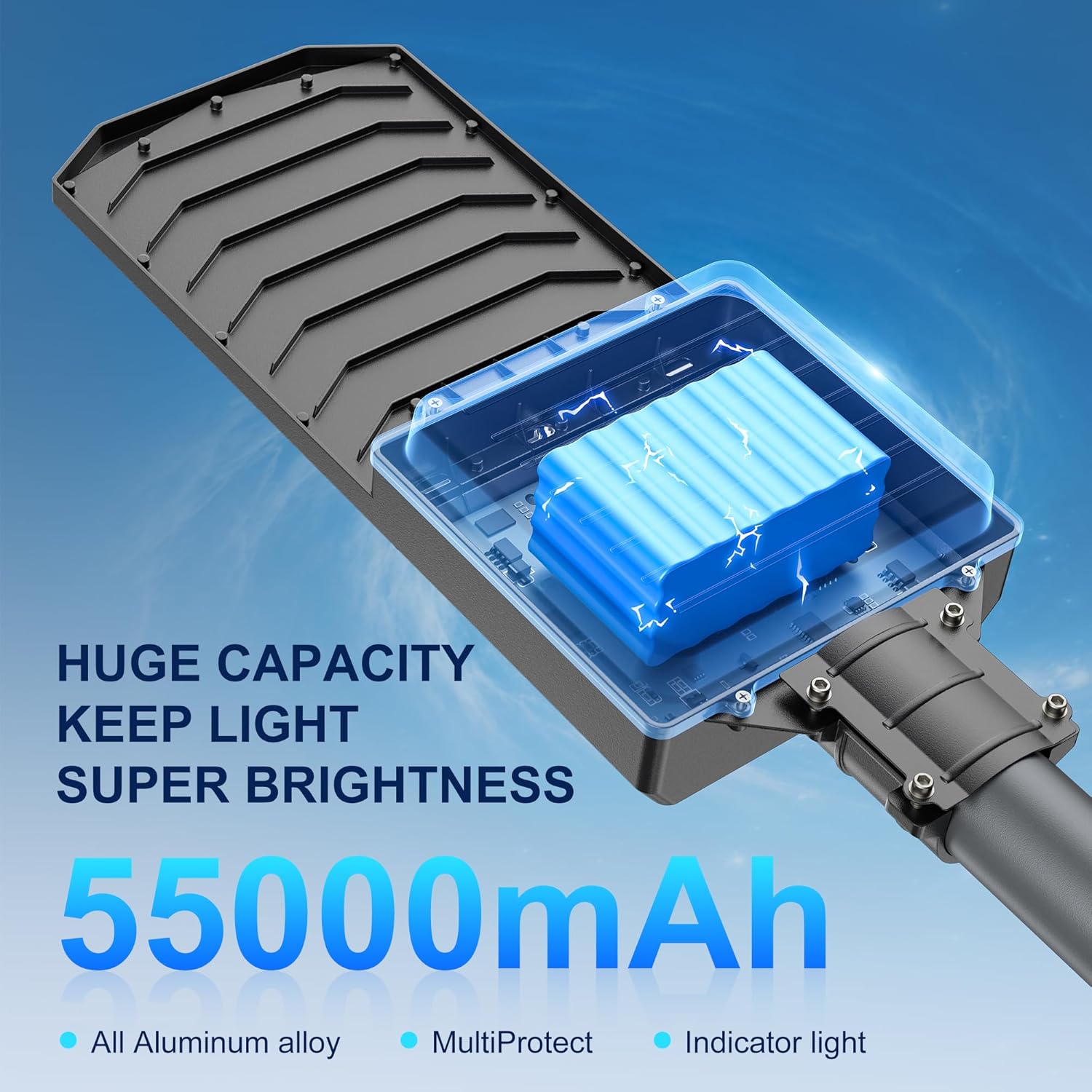 Solar Wegeleuchten für Außen 7000W 55000mAh IP67 Wasserdicht Solar Sicherheitsscheinwerfer 7000K 650000LM Superhell LED mit Fernbedienung für Straße, Hof, Scheune