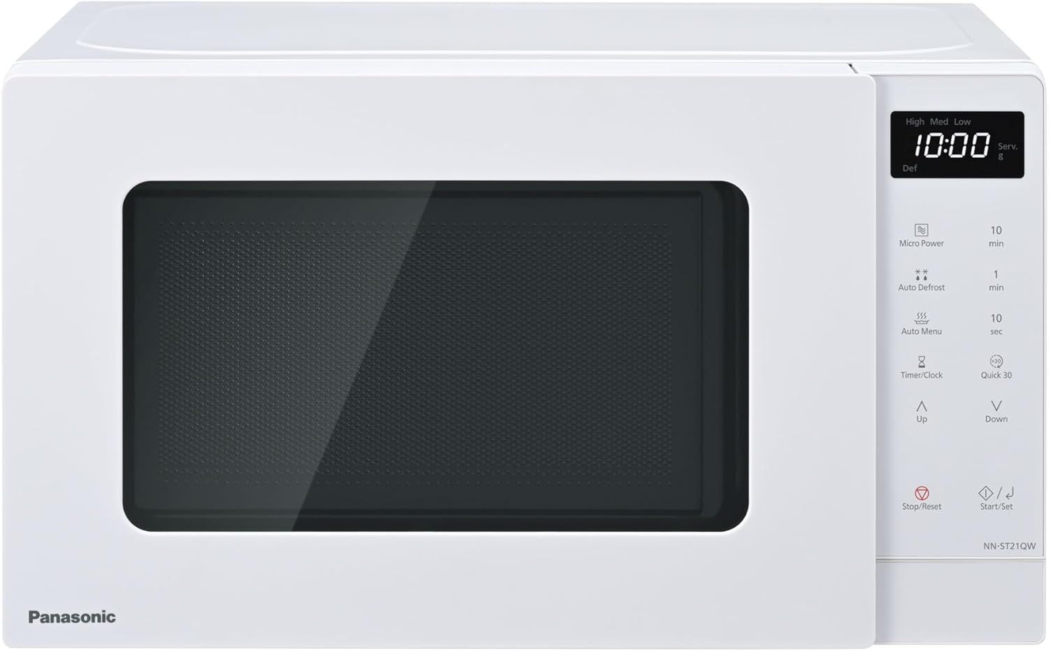 Panasonic 20L 800W Compact Microwave with Auto Cook Programs, White