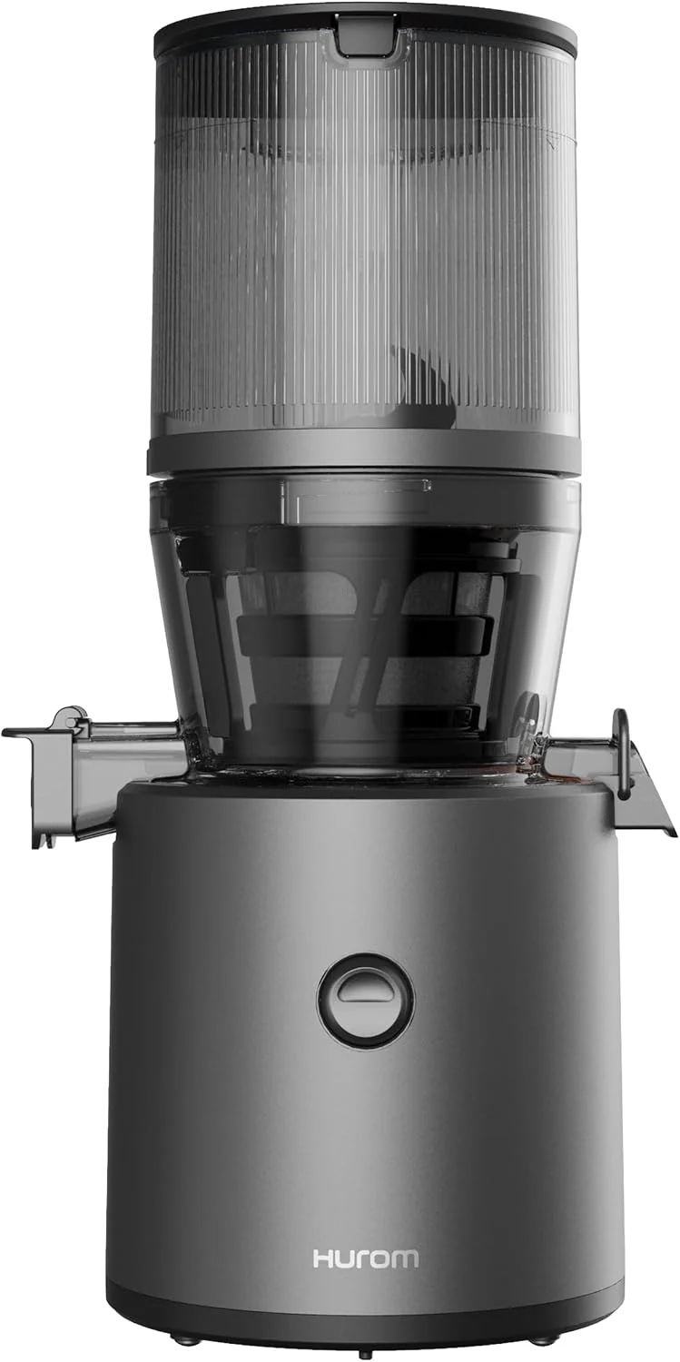 Hurom H330P Mastizier-Entsafter mit einer Schnecke, 2 L, Titangrau, Slow Juicer, Entsafter Gemüse und Obst, H320N