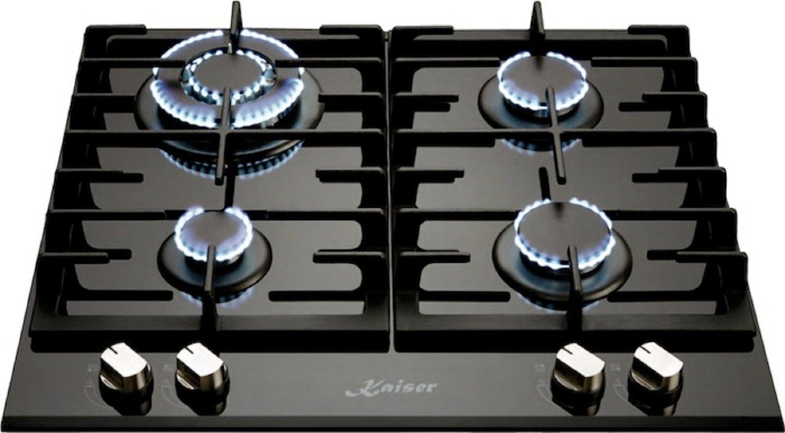 Gas-Kochfeld 60cm 4 Brenner WOK 3,8 kW WOK KCG 6380 Turbo