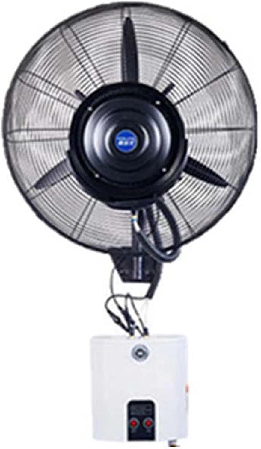 Kühler Nebelventilator, Oszillierender Industrieventilator zur Wandmontage für Werkstatt, Garage und Scheune mit 3 Windmodi