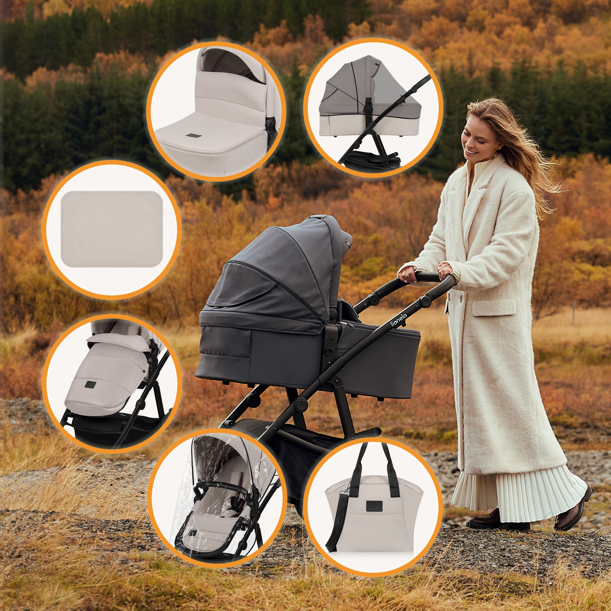 Kombi-Kinderwagen AMBER PLUS 2IN1