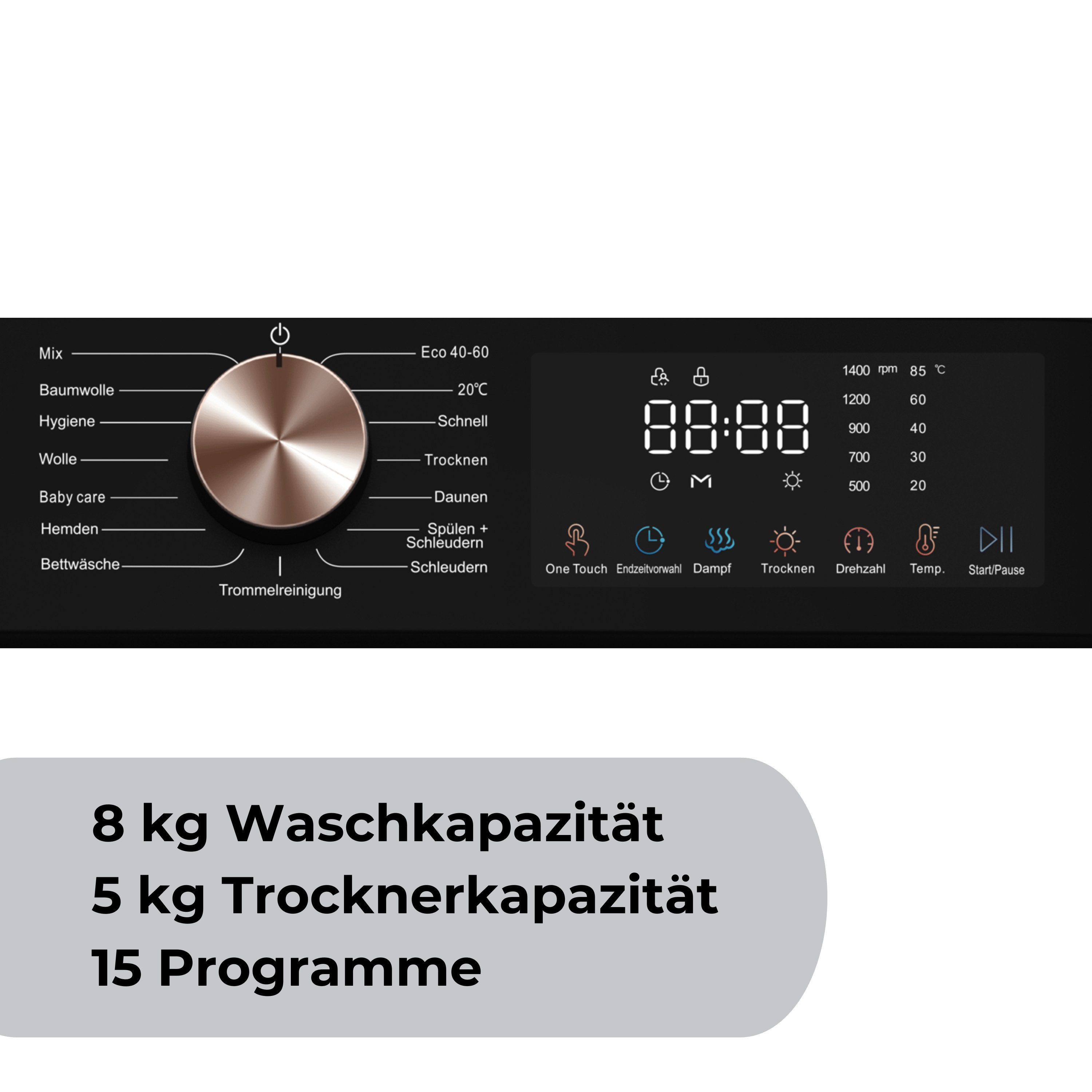 Waschtrockner WT8+5-TC-AD
