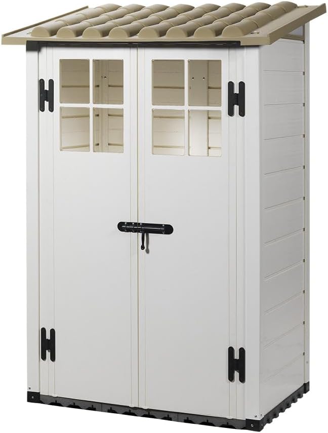 NOOR Casetta Porta Attrezzi PVC Tuscany EVO 100 Bianca