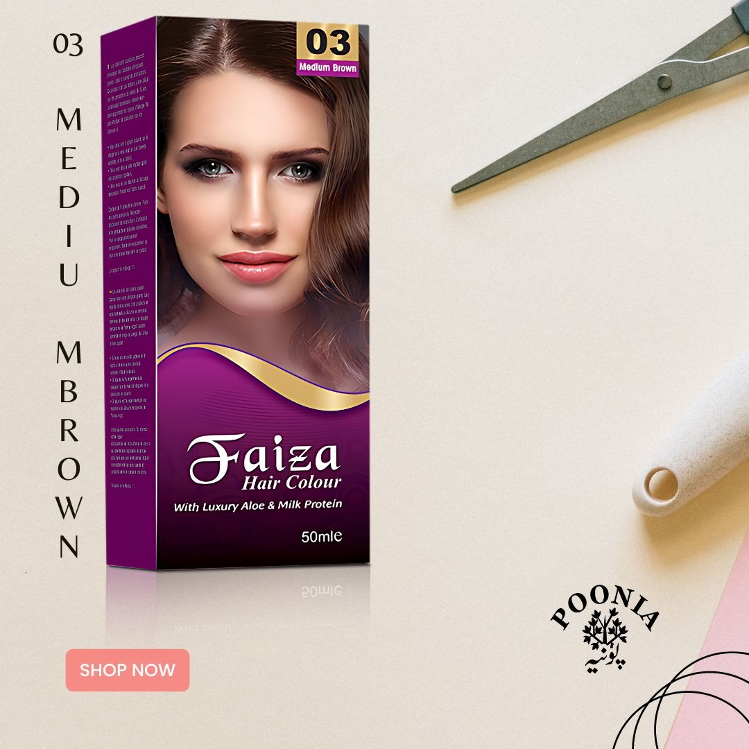 Poonia Brothers Faiza Hair Color �?Medium Brown 03