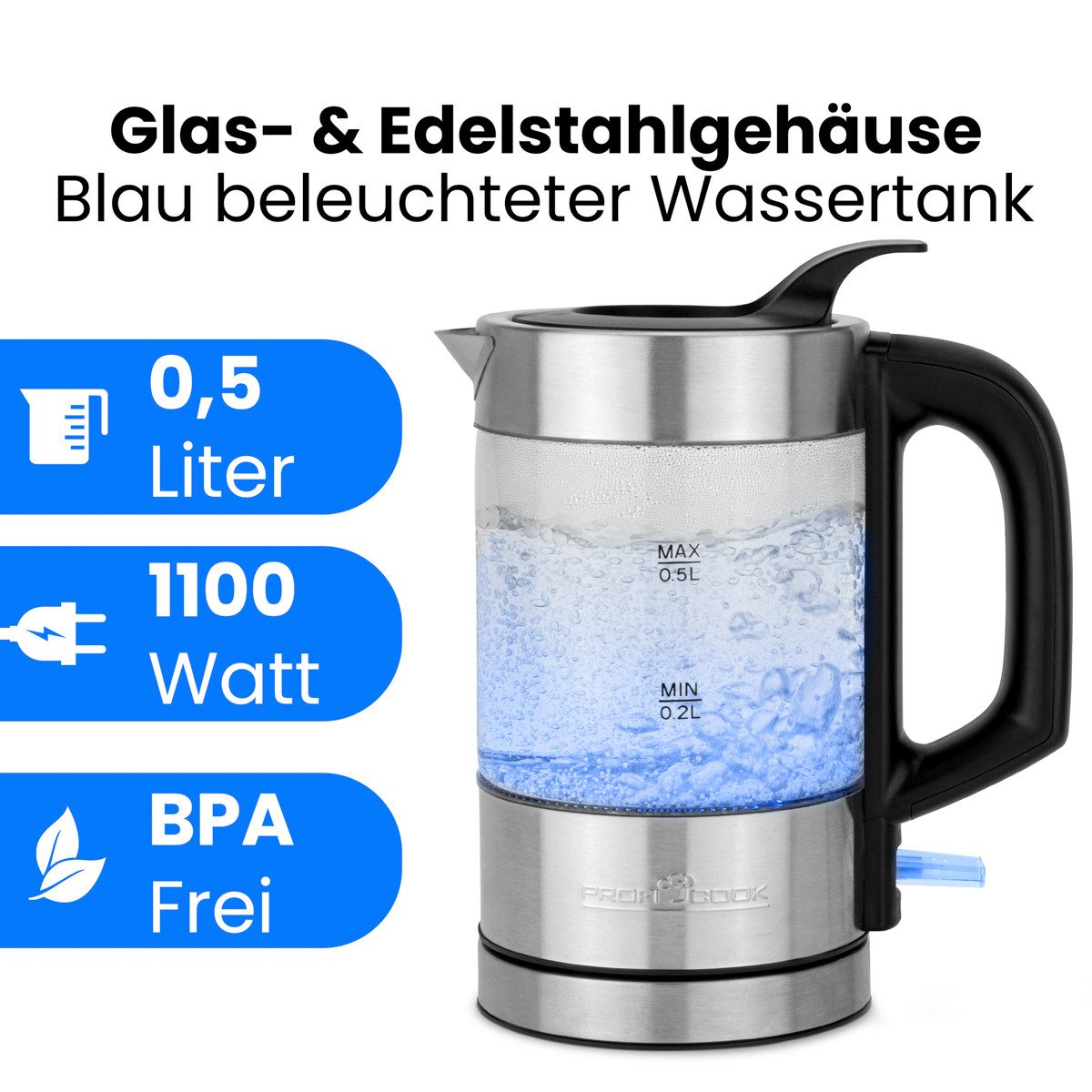 Wasserkocher PC-WKS 1228 G