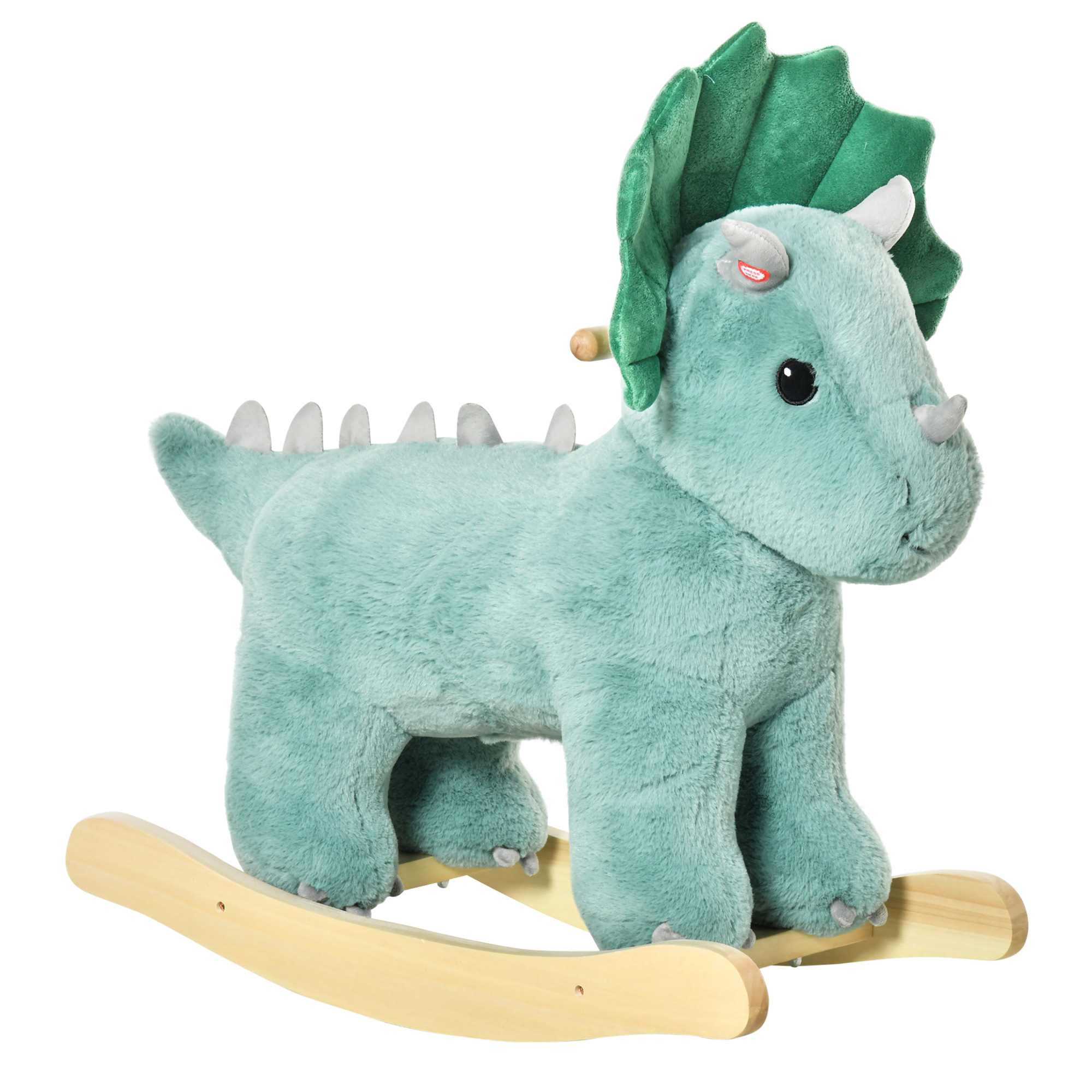 HOMCOM Kinder Schaukel Schaukeltier Schaukelpferd Dunkelgrün 64 x 30 x 54 cm