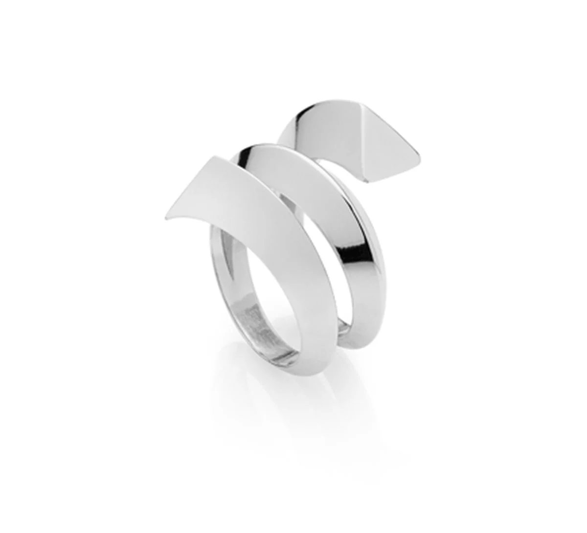 Anello Unoaerre 2234 contrari�� a due giri bronzo argentato